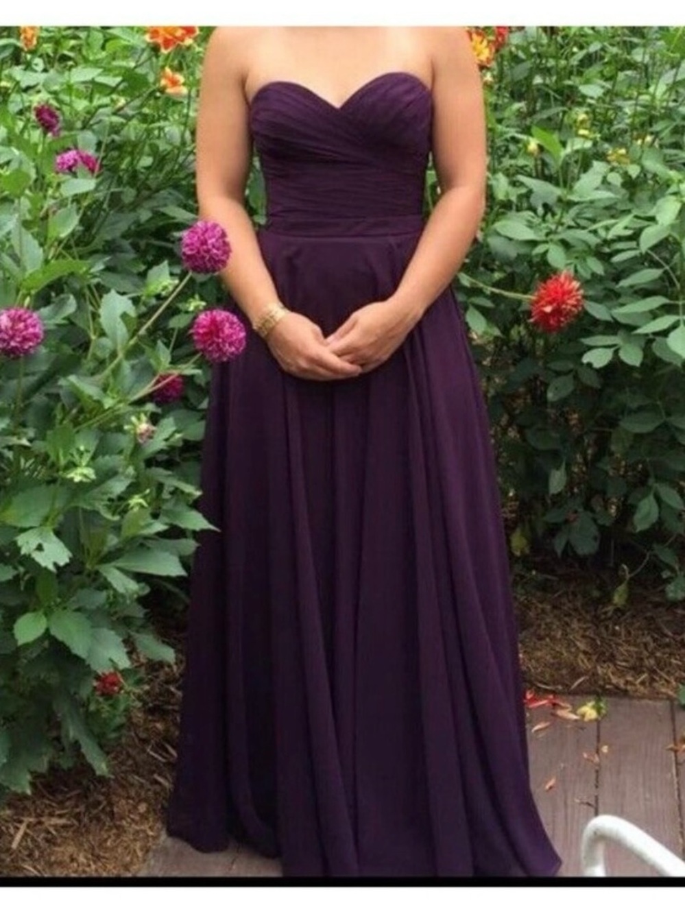 WToo Watters & Watters Bridesmaid Dress Style 903 Purple Sweetheart Size 4